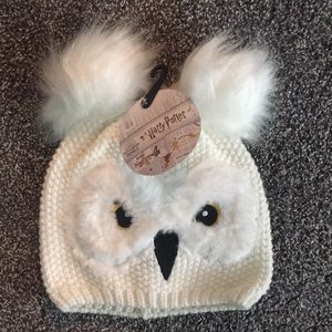 White Hedwig Knit Beanie